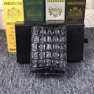 Wholesale small black purses resale online - Wallets Men Business Brand Genuine Leather Multi Card Position Small Wallet Top Quality Crocodile Black Short Purse