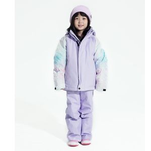 Skifahren Jacken Mädchen Kleinkind Kleidung Wasserdicht Und Snowbib Schneeanzug Set Kinder Winter Outdoor Warme Schnee Anzug Mäntel -20-30 Grad