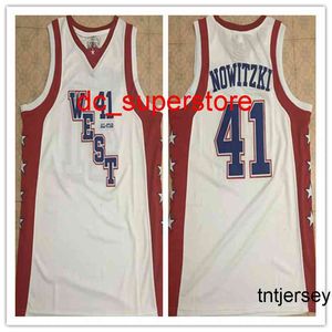 Stitched #41 Dirk Nowitzki 2004 All Star West White Basketball Jersey Custom Any Number Name Jerseys Mens Women Youth XS-6XL