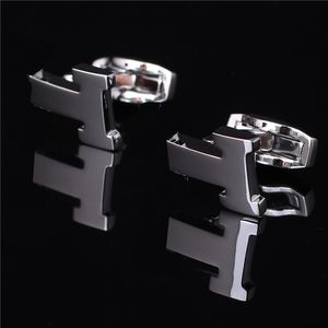 Luxury Cuff Links high quality classic victory Letter style with jewelry silver gold black rose-gold shirt Cufflinks