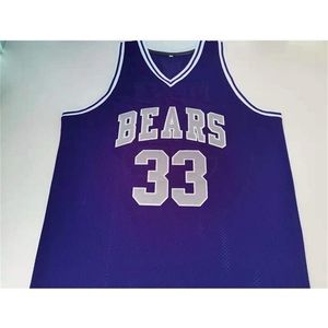 희귀 농구 유니폼 남성 청소년 여성 빈티지 #33 Scottie Pippen Bears 크기 S-5XL 이름 또는 번호