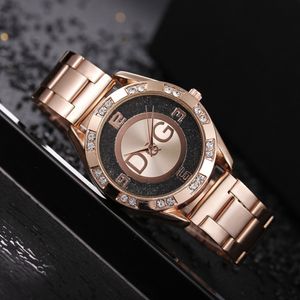 Женские часы Новый бренд роскошные модные таблицы из нержавеющей стали кварцевые ладинические часы Reloj Mujer Лучшая продажа Montre