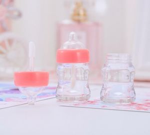 6ml mjölk babyflaska plast lipgloss tom rör kosmetisk nyhet nippel läppglansförpackning container grossist