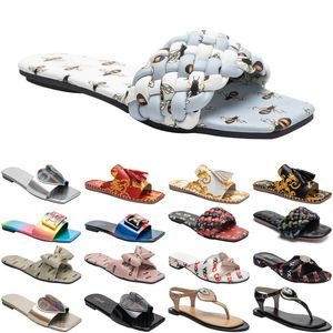 Fashion Women Slides Slippers Womens Sandals Black White Grey Slide Slipper Flat Flip Flops Size 37-42 Color14