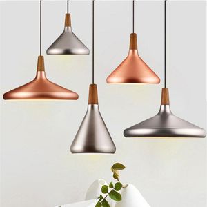 Moderne Restaurant Esszimmer Lichter Bar Zähler Gold Silber Nordic Kronleuchter Lampe Holz Anhänger Lampen