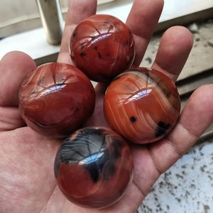 Decorative Objects & Figurines MADAGASCAR -45mm Naturally Polished Silk Lace Agate Ball Specimen 1pcs