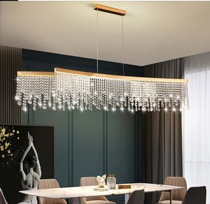 Lampadario di cristallo creativo a led per sala da pranzo Lampada a sospensione design oro Decorazioni per la casa di lusso Illuminazione per interni 2021 Cristal Lustre