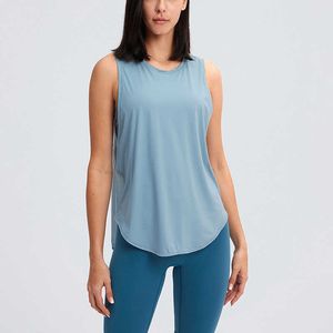 Fitness Running Yoga Vest Gym Clothes Tank Top Loose Breathable Sexy Sleeveless Solid Color Blouse Women's Shirt Blouses
