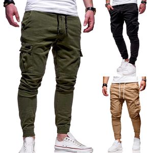 Casual Joggers Spodnie męskie Moda Cargo Tactical Spodnie Streetwear Dres Hip Hop Harem Ołówek Spodnie Spodnie robocze Y0927