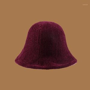 屋外の帽子秋と冬の暖かいコーデュロイ漁師の帽子女性ファッション多才な学生サンシェード風の冷たい証拠