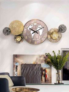 Duży rozmiar zegar ścienny przemysłowy nowoczesny luksusowy salon Strona główna zegar ścienny kreatywny moda prosta dekoracja Saat HX50WC H1230