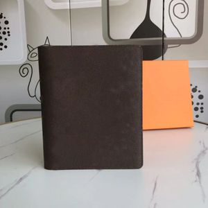 Modedesigner-Geldbörsen mit Boxhalter Hochwertiges Notebook-Tagebuch Schutzhülle Kartengeldbörsen Passport Wallet Desktop-Notizblock C243T