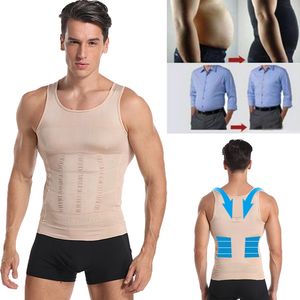 Gilet dimagrante da uomo Shaper del corpo Controllo della pancia Postura Ginecomastia Camicia di compressione Biancheria intima Vita Trainer Corsetto 3XL