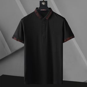 Designer de luxo clássico t verão camisas polo masculinas6018 camisas moda bandeira nacional de manga curta lapela t carta toposg # g