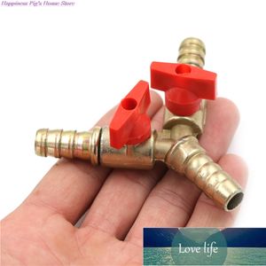 Great Clamp Fitting Hose Barb Fuel Water Oil Gas For Garden Irrigation Automotive 3/8" 10mm Brass Y 3-Way Shut Off Ball Valve