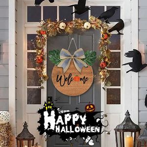 Wholesale garden theme for sale - Group buy Halloween Wooden Hanging Ornament Pumpkin Witch Creative Theme Party Decoration for Home Garden Courtyard Wreath Q0812