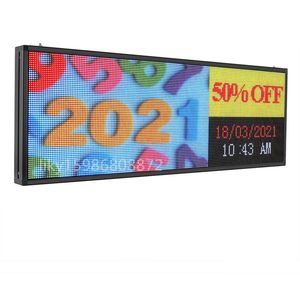 39x14Inches x pikseli P5 Pełny kolorowy wyświetlacz Kryty RGB Obraz wideo Flash LED Sign Programowalne przewijanie płyty