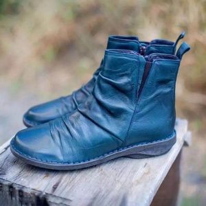 2022 Outono e Inverno New Womens Botas Redondo Toe The The The Double Side Zipper Botas Curtas Botas Mulheres Moda Casual Womens Shoes