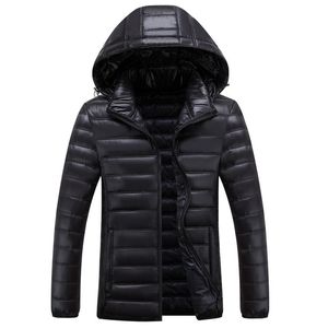 남성 파카 플러스 사이즈 겨울 따뜻한 재킷 남성 복어 코트 맨 후드 overcoat 누비 이불 재킷
