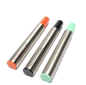 100 Stück Teesieb Stick Edelstahl Rohr Design Mesh Teefilter Tragbares Tee-Ei SN5624