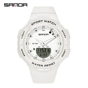 Trend￪ncia da moda da marca Sanda rel￳gios cwp de meninos e meninas estudantes do ensino m￩dio quartzo alarme luminous watch