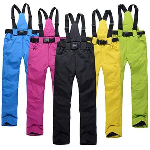 Wholesale ski suspenders womens resale online - Skiing Pants Women Ski Brands Outdoor Sports High Quality Suspenders Trousers Men Windproof Waterproof Warm Winter Snow Snowboard