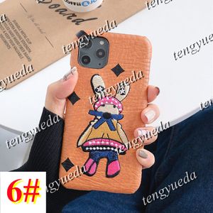 Fashion Deluxe Phone Cases for IPhone 11 12 13 14 15 pro max XS XR XsMax 7 8Plus Leather Embroidery Rabbit Designer Cellphone Cover with Samsung Note20 S22 S23 ultra