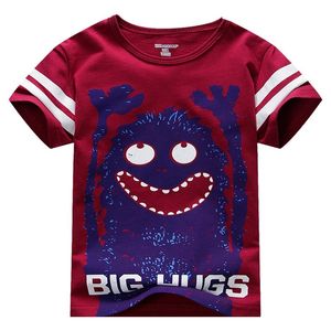 Çocuk T-Shirt Erkek Bebek T Shirt Büyük Hugs Karikatür Erkek Bebek Giysileri Tee Gömlek Canavar Çocuklar Kısa Kollu Pamuk Tops 210413