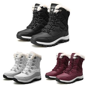 Baixo preço Nenhuma marca Mulheres Botas Alta Baixa Vinho Branco Negro Vermelho Vermelho Tornozelo Curto Womens Snow Boot Tamanho 5-10