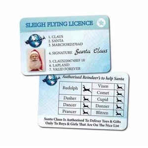 50% zniżki Santa Claus Class Cards Sleigh Jazda License Drzewo Ornament Boże Narodzenie Decoration Old Man Driver License 70922a High 200