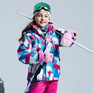 X-TIGER 겨울 스키 재킷 소녀 방수 따뜻한 아이 소년 야외 스포츠 어린이 스노우 보드 220106 유지
