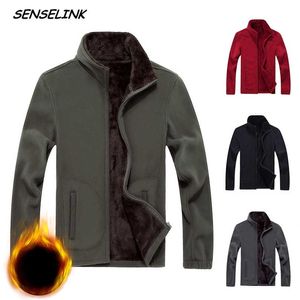 8XL plus män vinter varm fleece outwear tjock jacka coat parkas höst taktisk armé kläder bombar casual 211217