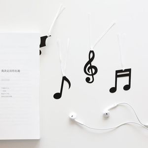 Bookmark 4 шт. Геометрический набор Mini Music Note Space Vintage Book Mark Подарок Канцтовары Офис Школа Школы Marcadores A6767