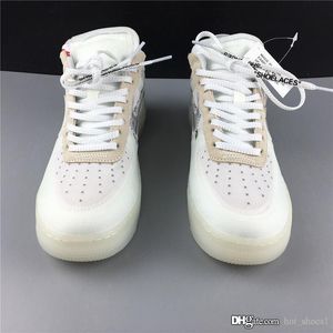OW x Air Men Forces 1 Low Gray White AO4606-100 Women Sports Casual Shoes Sneakers Top Quality Trainers Kicks With Original Box