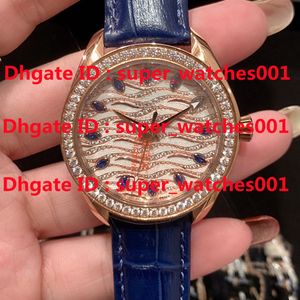 Orologio con diamanti serie Aqua Terra Babysbreath Orologi da donna 38 mm Movimento al quarzo svizzero Cassa in acciaio pregiato 316L