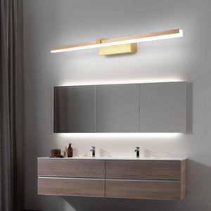 Vägglampor 110/240V L40cm 60 cm 80 cm Modern konstdekor Led Badrumspegel Ljus Borstad Gold Make Up Lamp Washroom toalettbelysning