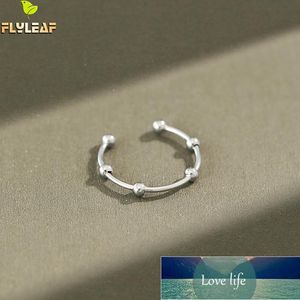 925 Sterling Silver Thin Line Beads Open Rings For Women Korean Pop Student Girl Finger Joint Ring Fine Jewelry Flyleaf