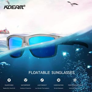 Sunglasses KDEAM Design Innovation Floating Men Square Sports Glasses Polarized UV400 Surfing Boating Sunglass Fishing Eyewear