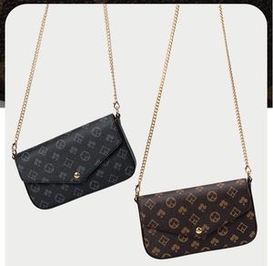 Kadınlar omuz çantası zincir baskı tasarımcısı ile Crossbody çanta lüks marka çantalar ve çanta yüksek kalite
