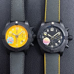 GF men's watch size 45mm with 7750 automatic winding chronograph movement 316L high strength carbonized steel case waterproof function