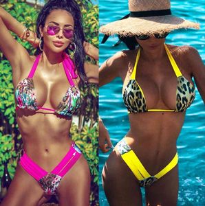 Oymak Mayo Kadınlar Push Up Bikini 2020 Kadın Zebra Baskı Yüksek Waisted İki Adet Bikini Mayo Mayo Beachwear F09 X0522