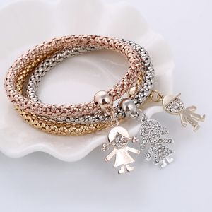 Bracelet Crystal Owl Musik Note Boy Girl Heart Charm Armband för Kvinnor Pulseria Smycken Gift Fantastiskt pris