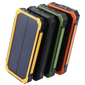 Bakeey 20000mAh Custodia per banca di energia solare a LED di grande capacità fai-da-te per iPhone X XS HUAWEI P30 Mate 30 5G Oneplus 7 Mi9 9Pro S10 + Nota 10 - Verde