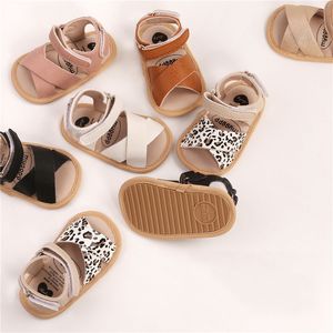 Toddler Baby Summer Soft Sole Shoes Newborn Infant Baby Girls Boys Sandals Shoes Leopard Non-slip PU Leather Breathable Shoes K626