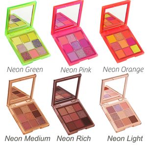 9 cores paleta de sombra nude verde luz laranja luz média rica sombra