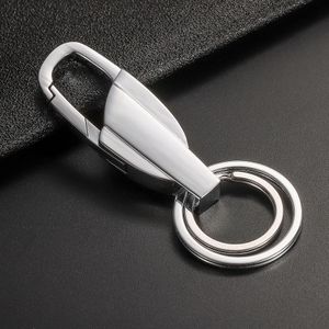 Двойные кольца ключ кольцо металлические автомобильные держатели для брелок вешают модные украшения воля и песчаный