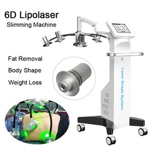 Nyaste 6D Lipo Laser Slimming Machine Laser Liposuction Burning Fat Viktminskning Body Shape Lipolaser Equipment CE Godkänd