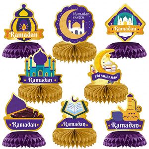 Ramadan Mubarak Dekorationen Kit Muslim Waben Desktop Tisch Ornamente Eid Al Fitr Party Supplies Home Decor