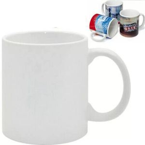 Sublimation Fashion Blank Mug Personalized Heat Transfer Ceramic oz DIY White Water Cup Party Gift Beverage