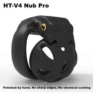 NXY Cockrings Blackout 3D tryckt andningsbar luft Nub Pro Cage Man Chastity Enhet HT V4 Penis Ring Cobra Cock Belt Vuxen Sexleksaker 1210